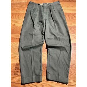 PT01 Pantaloni Torino Linen Blend Carrot Fit Cuffed Pleated Pants 48